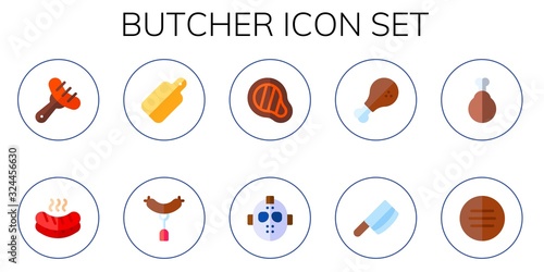 butcher icon set