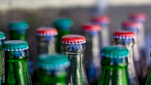 Red and Green Cap of a Carbonated Soft Drink