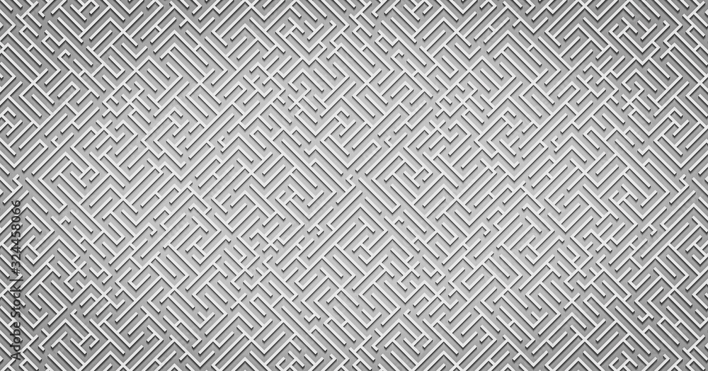 Fototapeta premium Abstract maze labyrinth illustration. Geometric background.