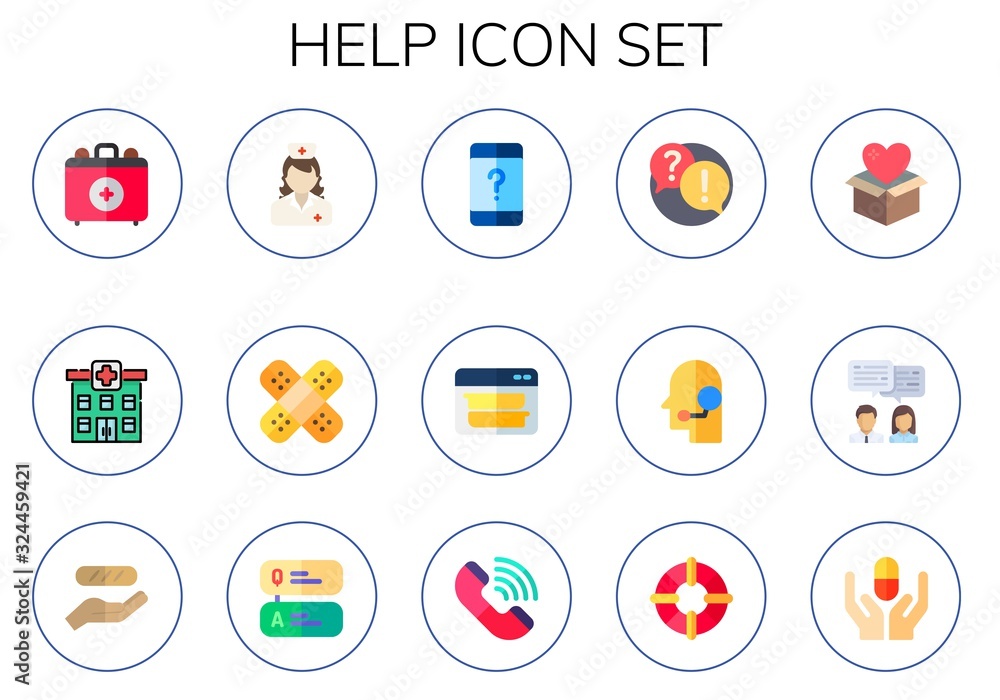 help icon set help icon set