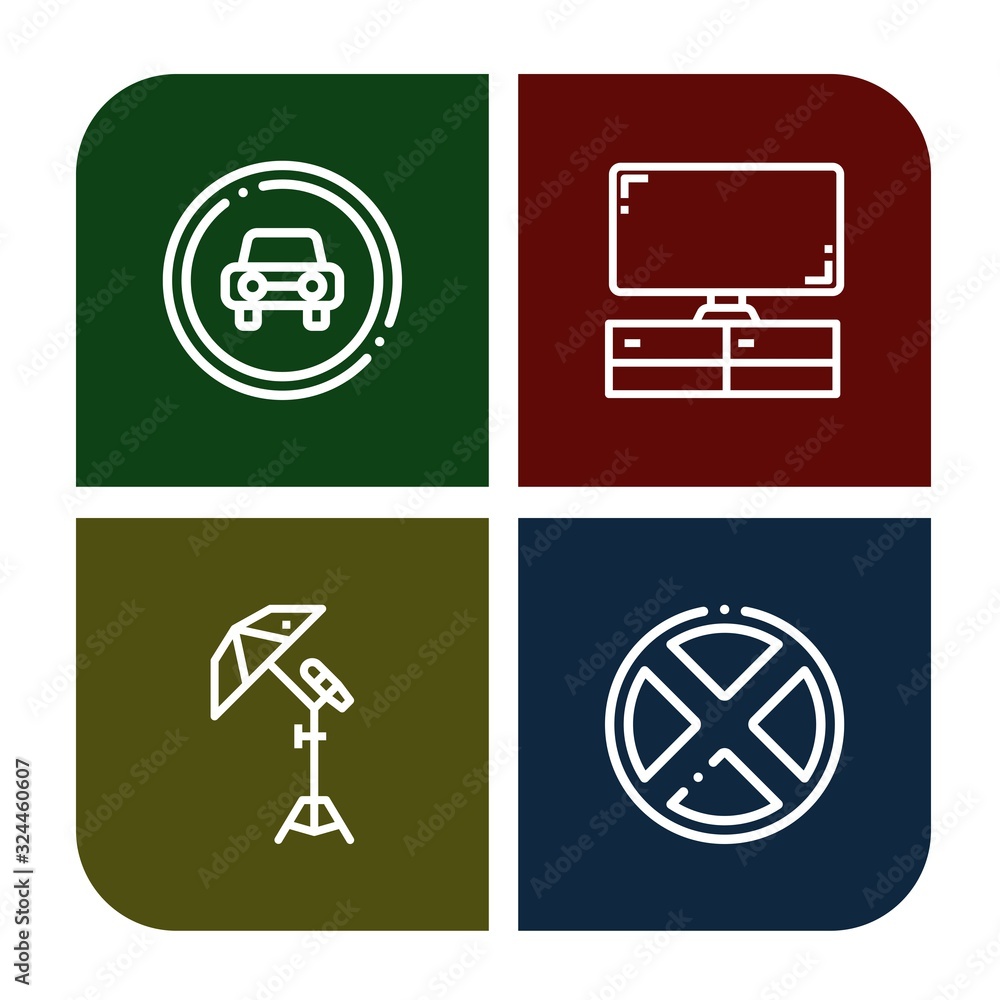 signal simple icons set