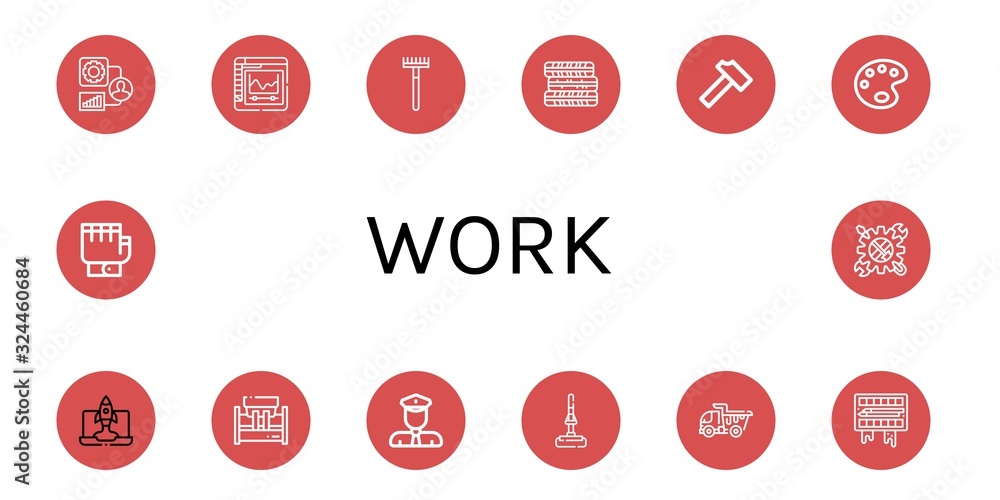 work icon set work icon set