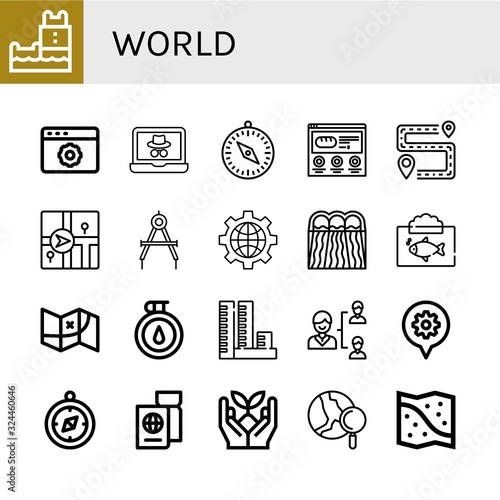 Set of world icons