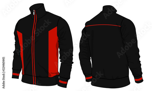 Track jacket varsity template design mockup vector
