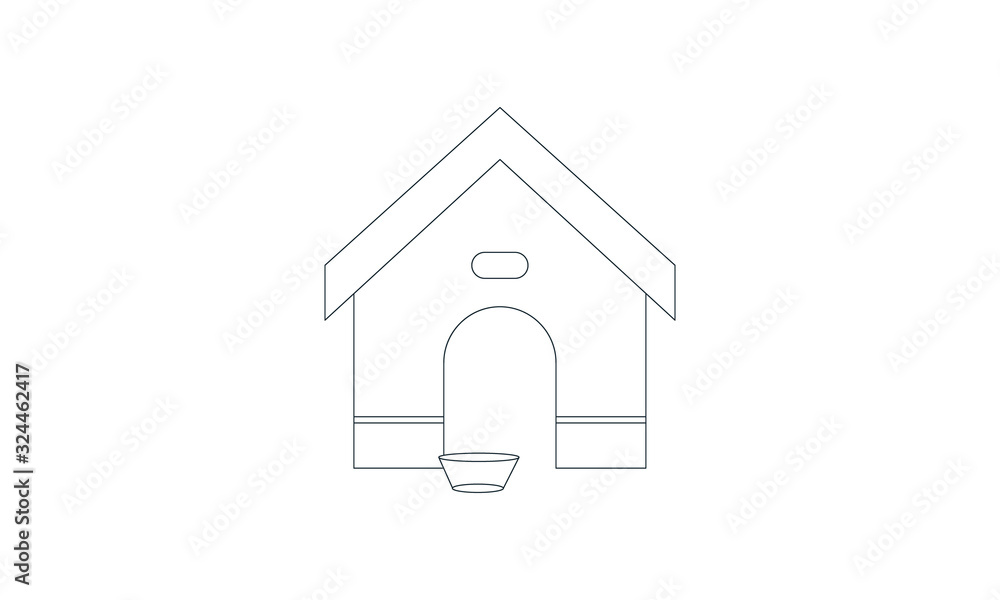 Kennel icon vector isolated on white background for your web and mobile app design.