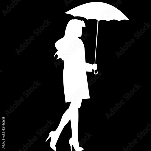 Frau mit Schirm
