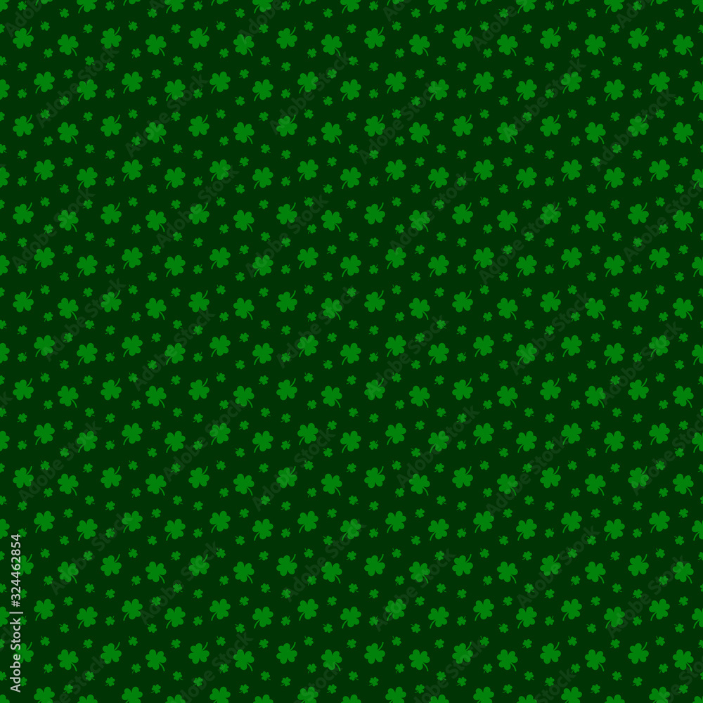 St.Patrick's Day clover, shamrock leaves vector seamless pattern background. St.Patrick's Day clover, shamrock leaves vector seamless pattern background.