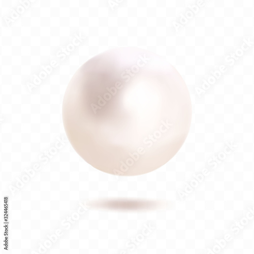 Vector pearl isolated on transparent background. 