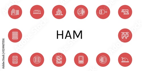 Set of ham icons