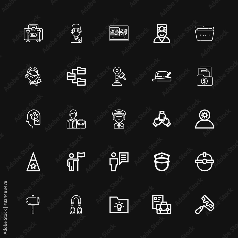 Editable 25 job icons for web and mobile Editable 25 job icons for web and mobile