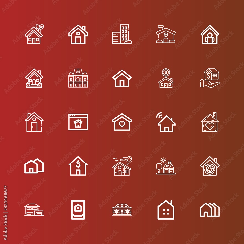 Editable 25 mortgage icons for web and mobile Editable 25 mortgage icons for web and mobile