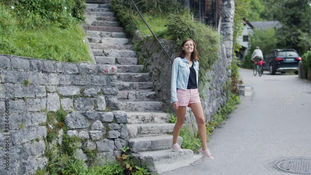 Exploring the streets in an Austrian village Exploring the streets in an Austrian village