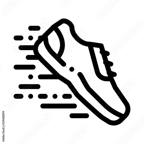 Sportive Sneaker Icon Vector. Outline Sportive Sneaker Sign. Isolated Contour Symbol Illustration