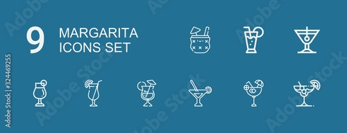 Editable 9 margarita icons for web and mobile