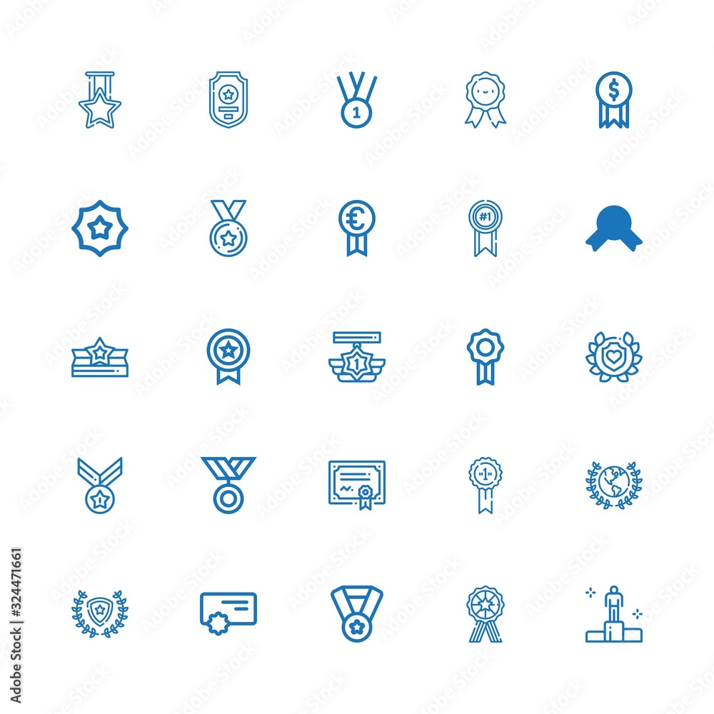Editable 25 medallion icons for web and mobile Editable 25 medallion icons for web and mobile