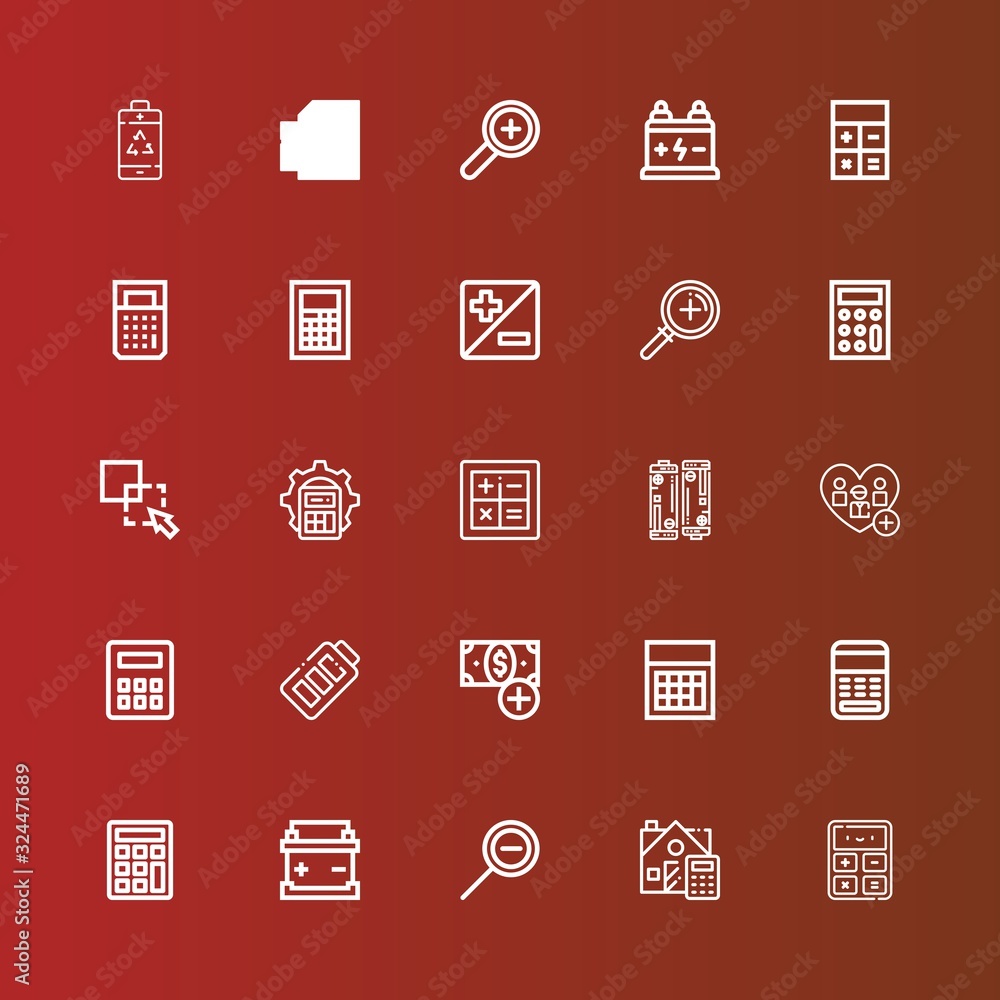 Editable 25 minus icons for web and mobile Editable 25 minus icons for web and mobile