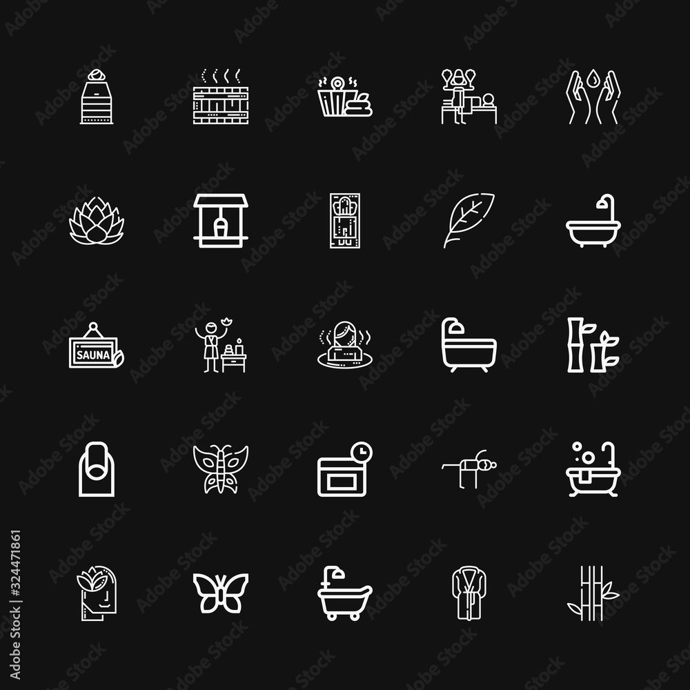 Editable 25 spa icons for web and mobile Editable 25 spa icons for web and mobile