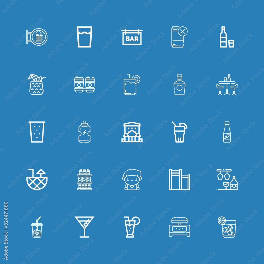 Editable 25 martini icons for web and mobile Editable 25 martini icons for web and mobile