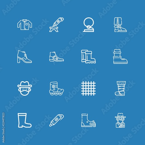 Editable 16 boot icons for web and mobile