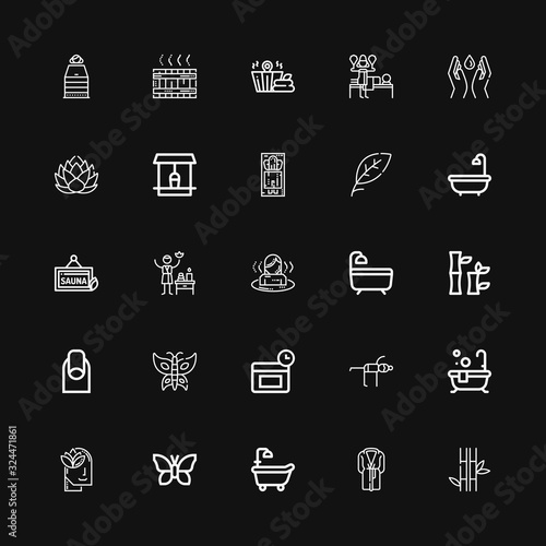Editable 25 spa icons for web and mobile