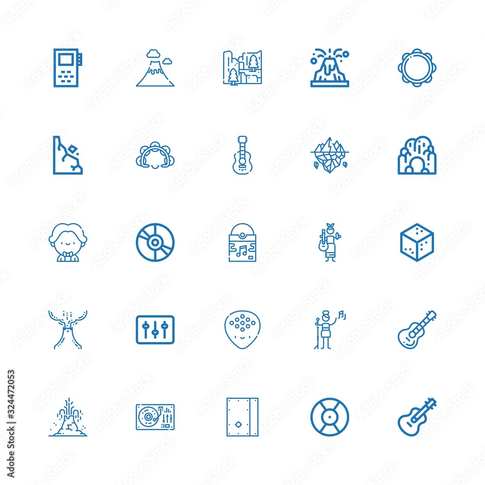 Editable 25 rock icons for web and mobile Editable 25 rock icons for web and mobile