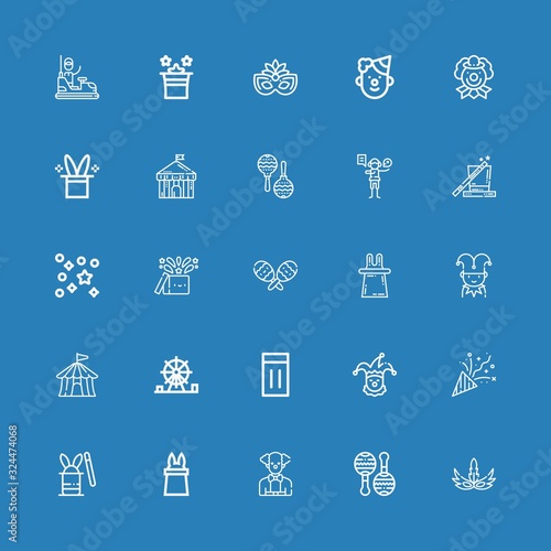 Editable 25 carnival icons for web and mobile