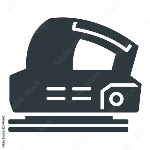 Belt sander icon on white background