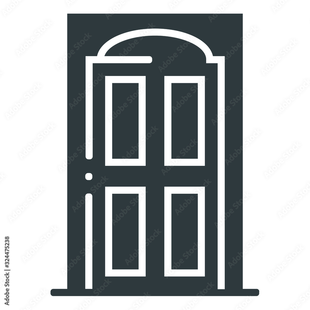 Home door icon on white background Home door icon on white background