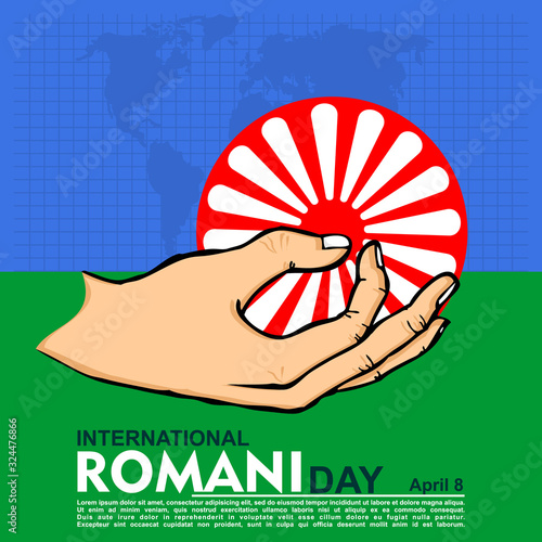 International Romani Day, Poster and Banner vector