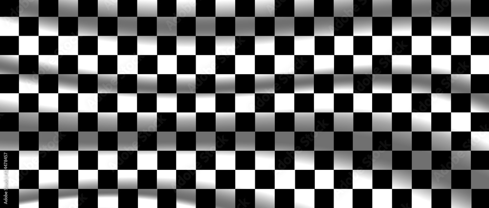 Fototapeta premium white and black checkered flag for racing background and texture.