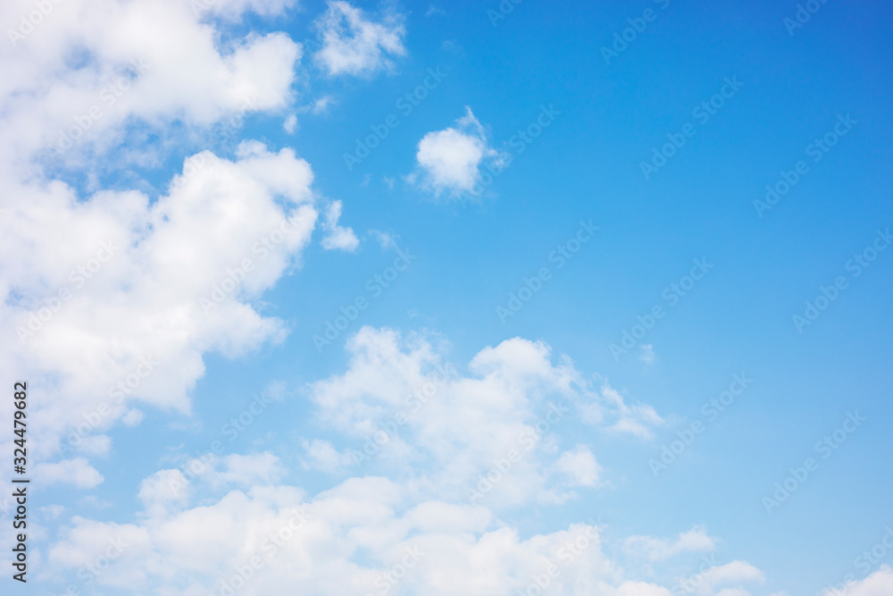 Blue sky background and white clouds soft focus, and copy space Blue sky background and white clouds soft focus, and copy space