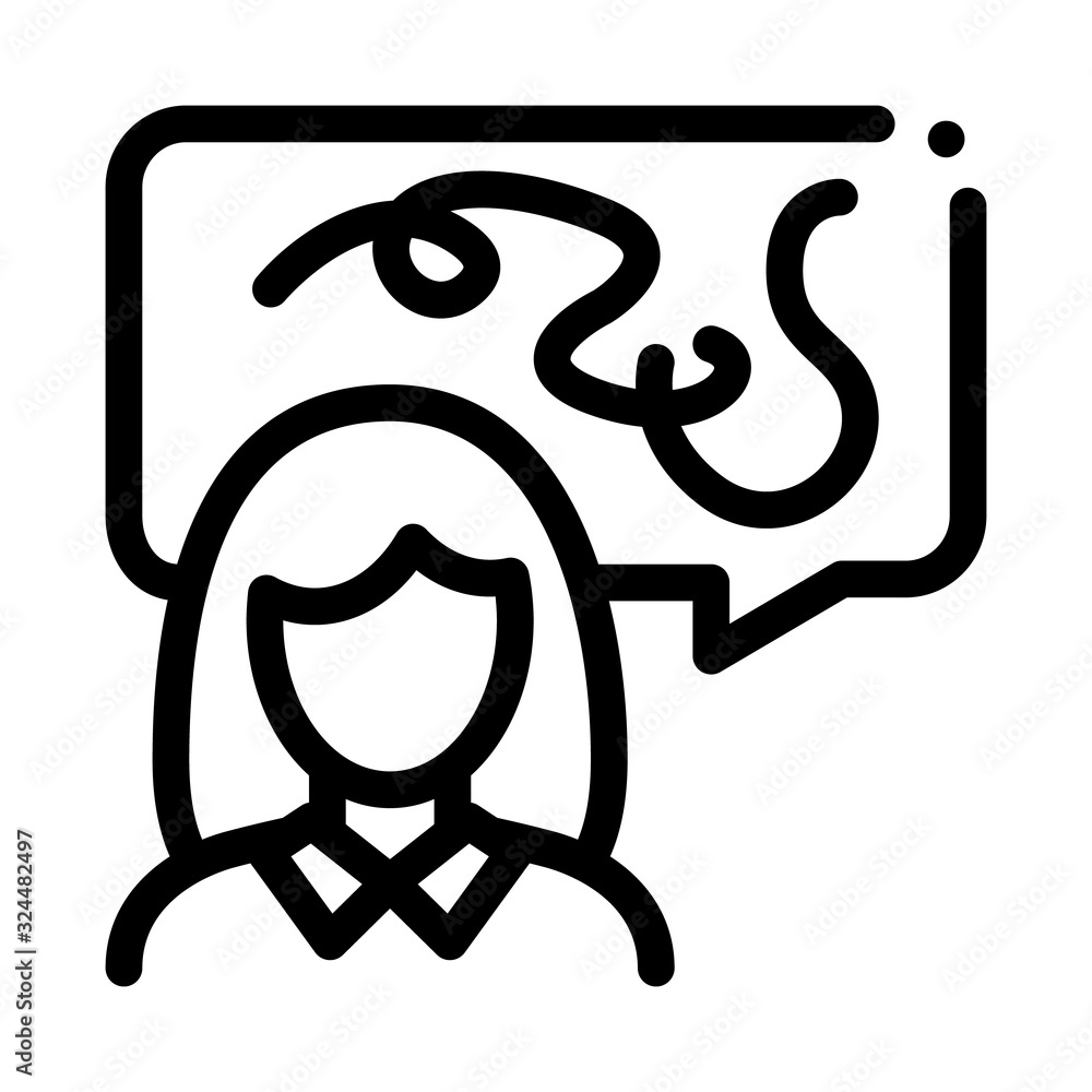 Incoherent Speech Icon Vector. Outline Incoherent Speech Sign. Isolated Contour Symbol Illustration Incoherent Speech Icon Vector. Outline Incoherent Speech Sign. Isolated Contour Symbol Illustration