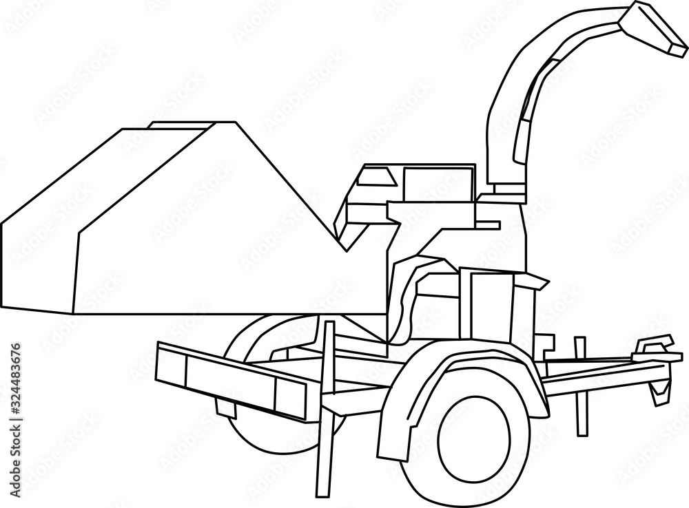 Wood Chipper Drawing