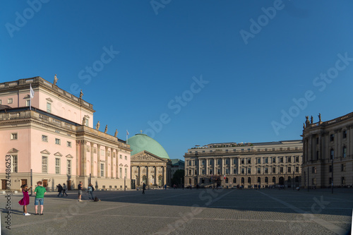 The Bebelplatz (formerly the Opernplatz), public square in the central Mitte, Berlin, Germany, bounded by the State Opera building, St. Hedwig's Cathedral and Humboldt University