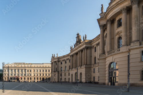 Facade of the Humboldt University law faculty located on Bebelplatz (formerly and colloquially the Opernplatz), public square in the central Mitte district of Berlin, the capital of Germany