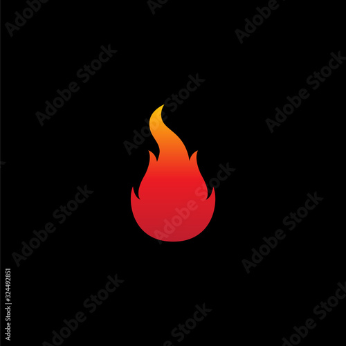 vector design of blazing fire