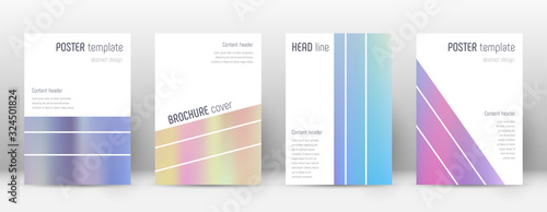 Flyer layout. Geometric rare template for Brochure