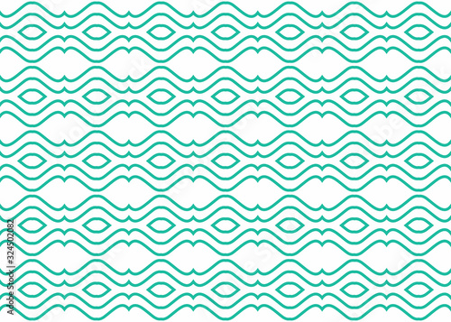 Seamless geometric pattern design illustration. Background texture. In green, white colors. © Emrah_Avci