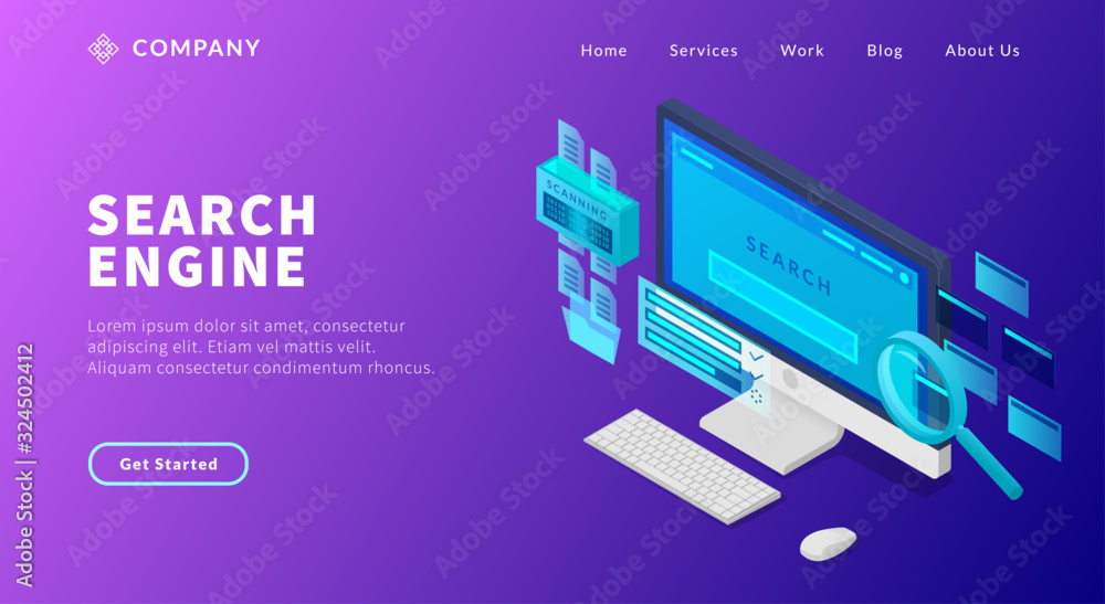search engine optimization concept with computer screen and search page result ranking with graph and chart for website template or landing homepage search engine optimization concept with computer screen and search page result ranking with graph and chart for website template or landing homepage