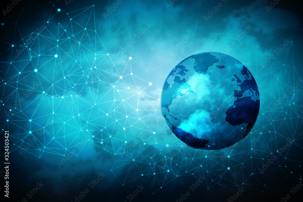 2d illustration world map abstract background 2d illustration world map abstract background