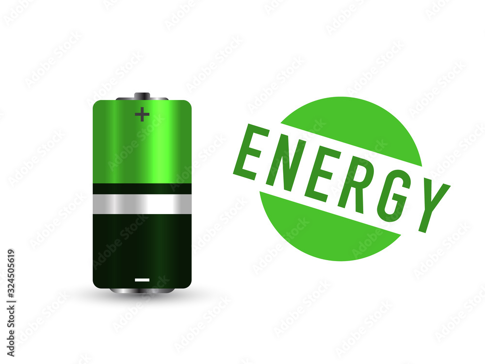 Battery illustration with electric charge. Vector Battery illustration with electric charge. Vector