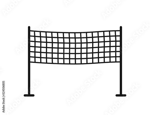 Volleyball. Volleyball net web icon on white background photo