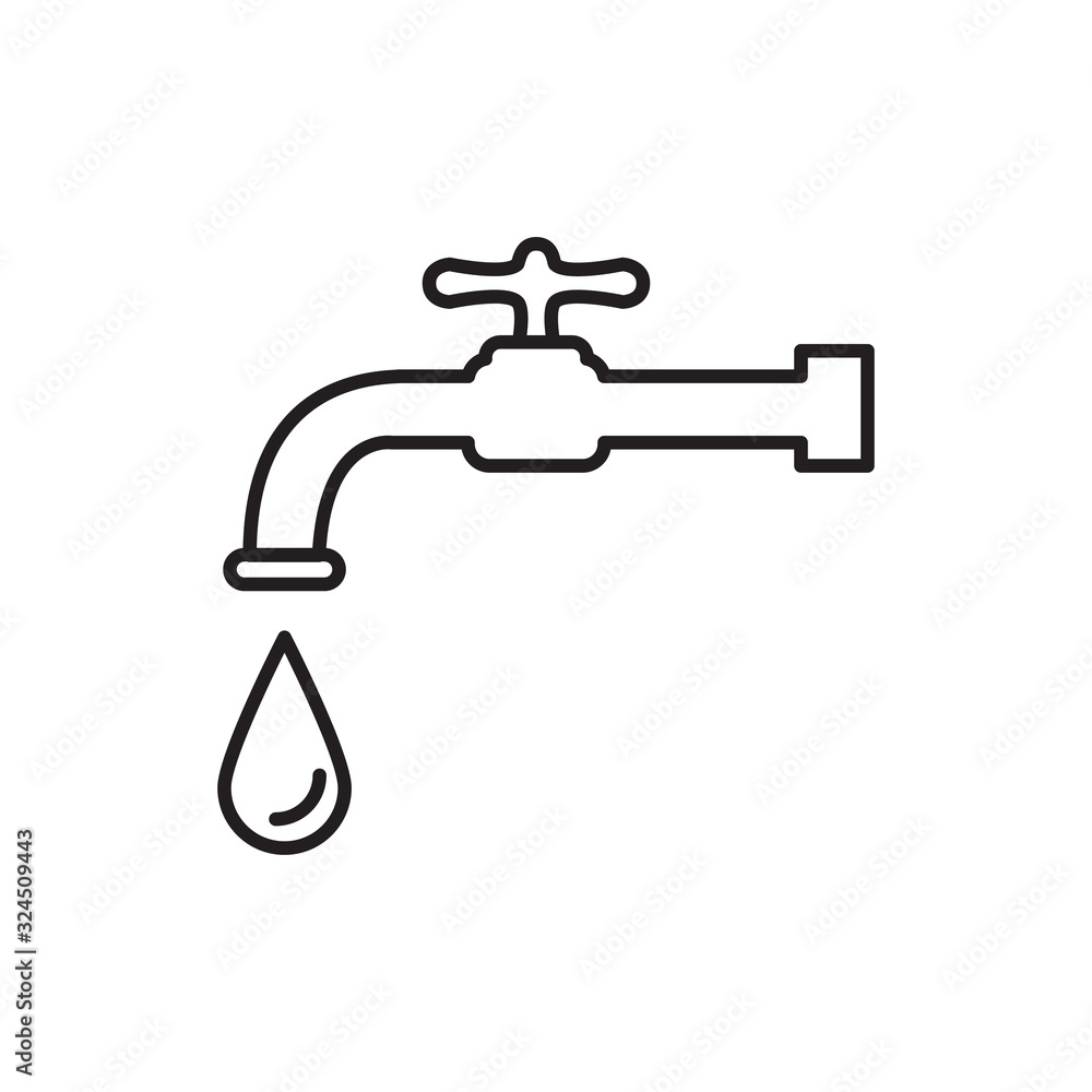water faucet icon design vector logo template EPS 10 water faucet icon design vector logo template EPS 10