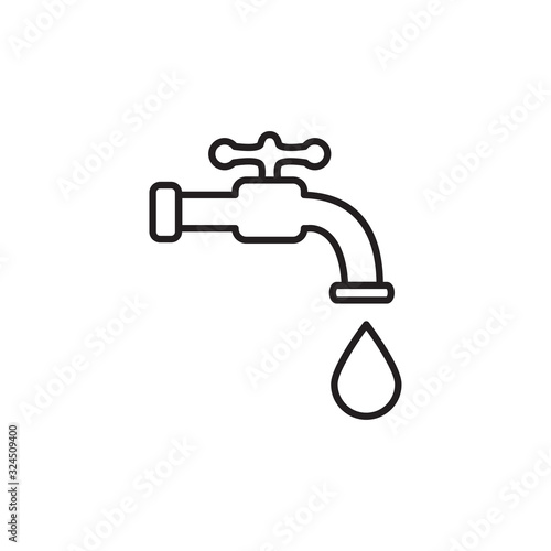 water faucet icon design vector logo template EPS 10
