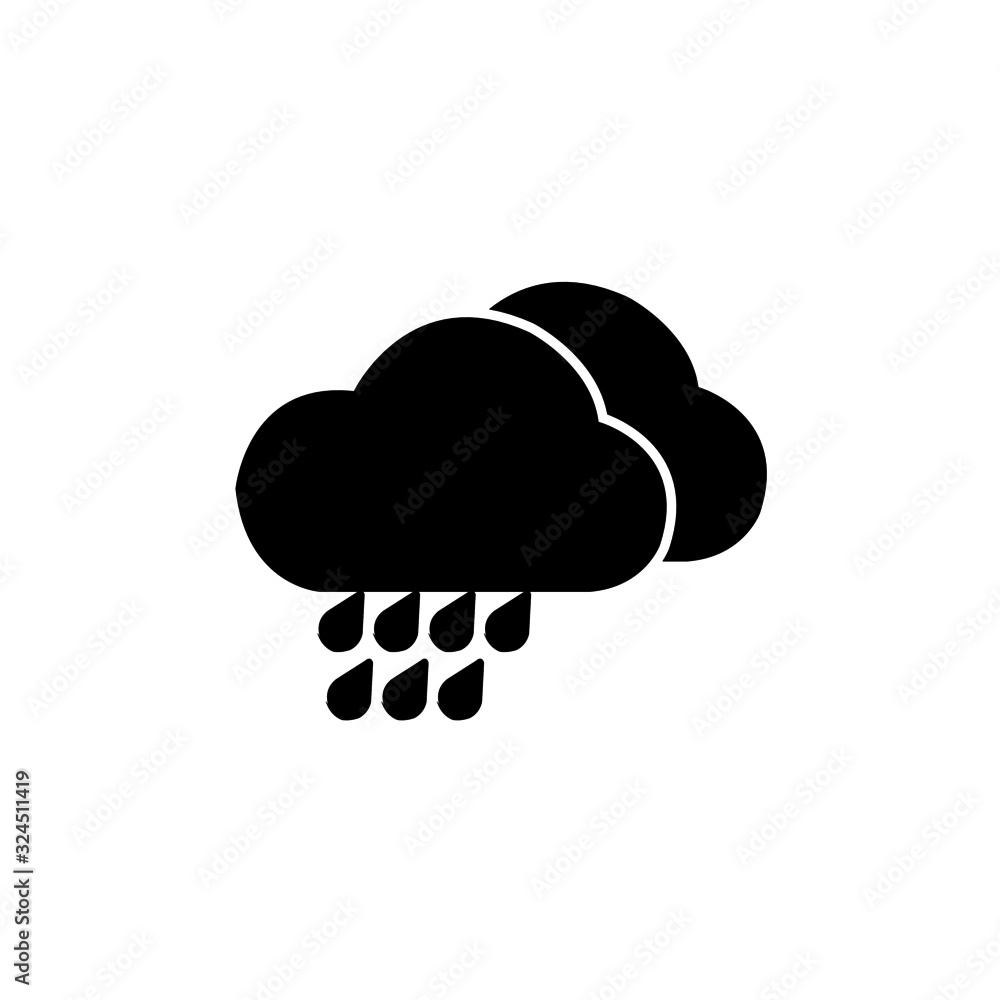 rainy clouds icon vector - illustration rainy clouds icon vector - illustration
