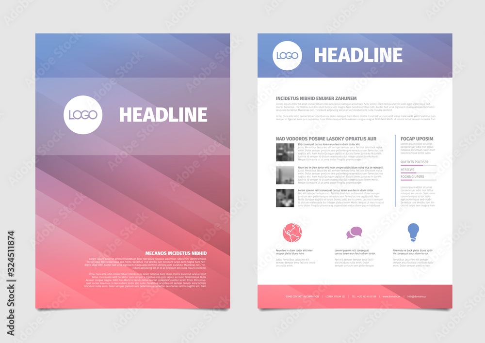 Modern brochure template flyer design vector template