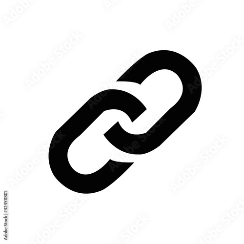 iron chain icon vector - illustration