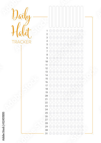 Daily habit tracker template
