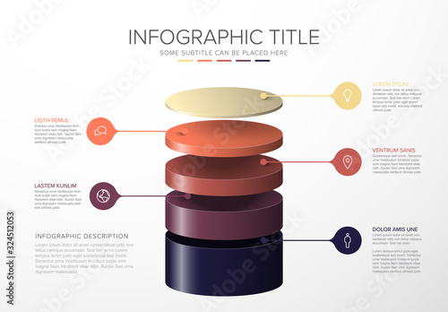 Vector Infographic layers template