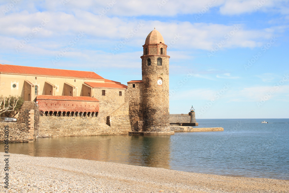 Notre dame des anges  church in Collioure, France